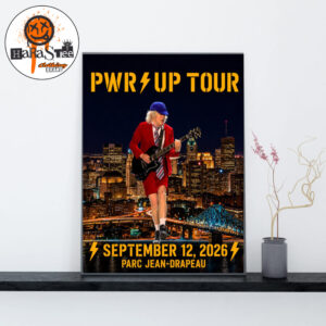 ACDC Power Up Tour 2026 PWR Up Tour Poster at Parc Jean-Drapeau In Montreal QC on September 12 2026 Home Decor Poster Canvas