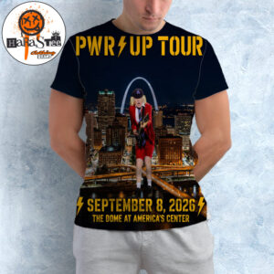 ACDC Power Up Tour 2026 PWR Up Tour Poster at The Dome At America’s Center in St Louis MO on September 8 2026 All Over Print Shirt