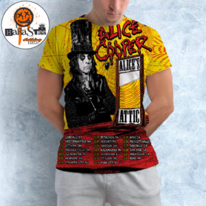 Alice Cooper Alice’s Attic Fall 2026 Tour Dates All Over Print Shirt