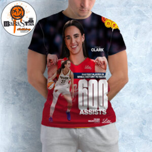 Caitlin Clark is the fastest player in WNBA history to reach 600 assists All Over Print Shirt