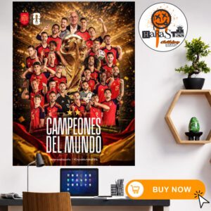 Campeones Del Mundo Poster Spain Are World Champions 2026 FIFA World Cup Home Decor Poster Canvas