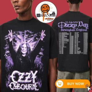 Celebrate Ozzy Day July 22 2026 Exclusive Tee Ozzy Osbourne 52 Shows Played in Birmingham England Two Sided Unisex T-Shirt