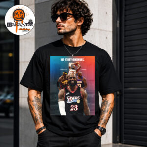 Congrats LeBron James x Philadelphia 76ers His-story Continues Unisex T-Shirt
