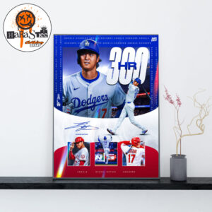 Congrats Shohei Ohtani 300 HR In MLB Home Decor Poster Canvas