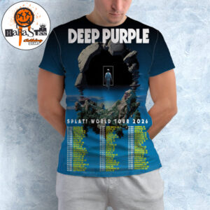 Deep Purple Splat World Tour 2026 Official Poster Schedule Dates List All Over Print Shirt