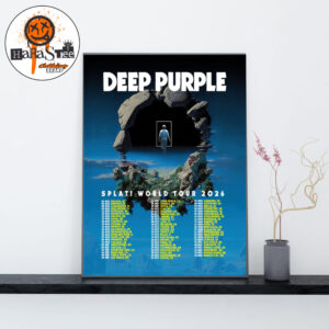 Deep Purple Splat World Tour 2026 Official Poster Schedule Dates List Home Decor Wall Art Poster Canvas
