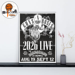 Guns N Roses Missouri 2026 Live The Barbarians Of California Official 2 Shows Poster On August 19 And September 12 Home Decor Poster Canvas