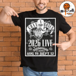 Guns N Roses Missouri 2026 Live The Barbarians Of California Official 2 Shows Poster On August 19 And September 12 Unisex T-Shirt