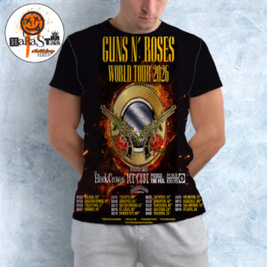 Guns N Roses North America 2026 World Tour Dates List On August And September Official Poster All Over Print Shirt