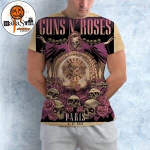 Guns N Roses Paris 2026 On July 3rd Night 2 Poster European Leg For World Tour 2026 at Accor Arena In Paris France All Over Print Shirt
