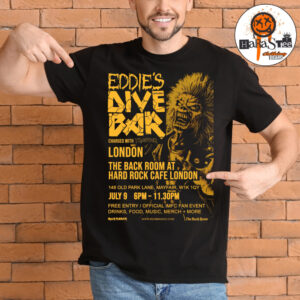 Iron Maiden London Eddie’s Dive Bar 2026 Run For Your Lives World Tour On July 9 Unisex T-Shirt