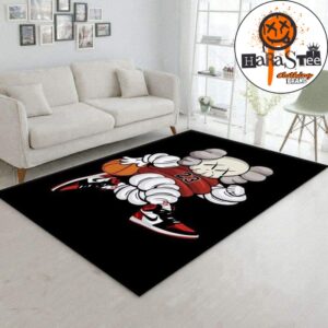 KAWS Inspired Basketball Companion Area Rug Streetwear Sneaker Living Room Carpet Home Decor Floor Mat