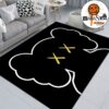 KAWS Inspired Companion Face Area Rug Modern Street Art Living Room Carpet Minimalist Home Decor Floor Mat