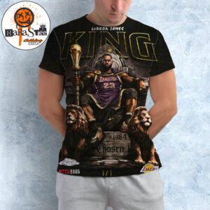 Los Angeles Lakers LeBron James King James 1/1 Alter Egos Superfractor in Topps Chrome Update Basketball All Over Print Shirt