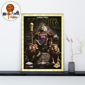 Los Angeles Lakers LeBron James King James 1/1 Alter Egos Superfractor in Topps Chrome Update Basketball Home Decor Poster Canvas