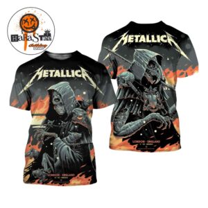 Metallica M72 London 2026 Combined Poster Night 1 And 2 At London Stadium England UK On June 3 And 5 2026 All Over Print Shirt