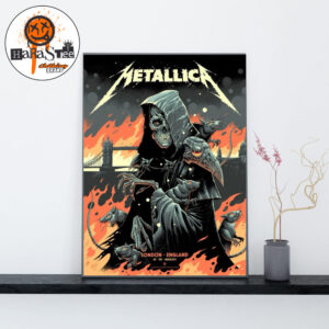 Metallica M72 London 2026 Day 1 Venue Poster July 3rd 2026 M72 World Tour at London Stadium In London England Home Decor Poster Canvas
