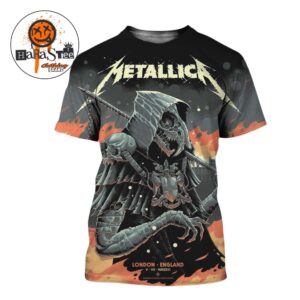 Metallica M72 London 2026 Night 2 Venue Event Poster Shows At London Stadium England UK On June 5 2026 All Over Print Shirt