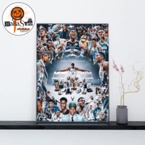 Milwaukee Bucks Thank You For Everything Giannis Antetokounmpo Wall Art Home Decor Poster Canvas