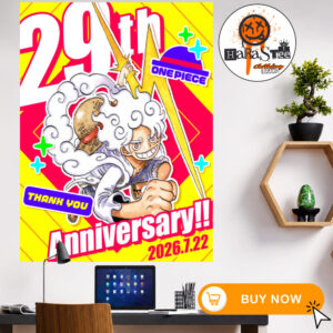 One Piece 29th Anniversary 1997-2026 July 22 Home Decor Poster Canvas