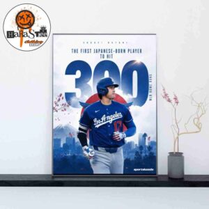 Shohei Ohtani Makes MLB History With 300 Home Runs In Career Home Decor Poster Canvas
