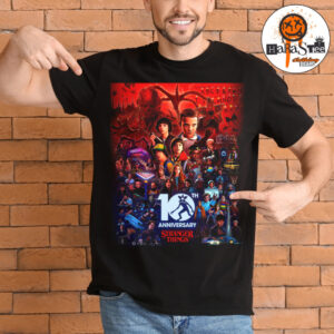 Stranger Things 10th Anniversary Official Poster Unisex T-Shirt