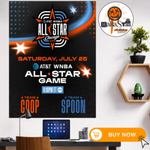 The 2026 AT&T WNBA All-Star Game Chicago Official Logo At United Center In Chicago IL On July 25 Home Decor Poster Canvas