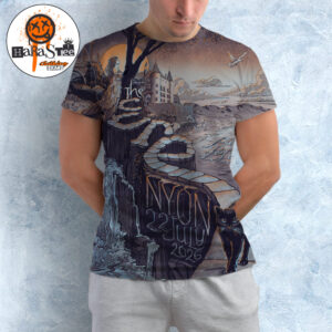 The Cure Nyon 2026 July 22 Limited Edition Event Poster Black Cat At Paleo Festival In Switzerland All Over Print Shirt