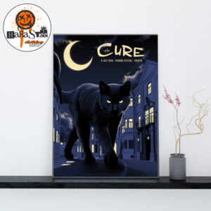 The Cure Trencin Slovakia 2026 July 8 Black Cat Poster Show At Pohoda Festival Home Decor Poster Canvas