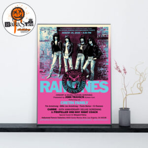 The Official Ramones 50th Anniversary Tribute On August 30 2026 Home Decor Poster Canvas