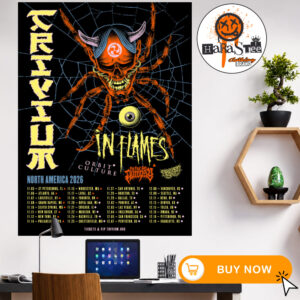 Trivium The Crown In The Grave Tour North America 2026 Home Decor Poster Canvas