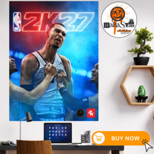 Victor Wembanyama NBA 2K27 Standard Edition Cover Athlete Home Decor Poster Canvas