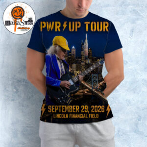 ACDC Power Up Tour 2026 PWR Up Tour Official Poster at Lincoln Financial Field In Philadelphia PA on September 29 2026 All Over Print Shirt