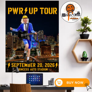 ACDC Power Up Tour 2026 PWR Up Tour Official Poster at Princess Auto Stadium In Toronto ON on September 20 2026 Home Decor Poster Canvas