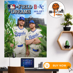 Boston Red Sox vs Kansas City Royals in MLB at Field of Dreams On August 12 2027 Home Decor Poster Canvas