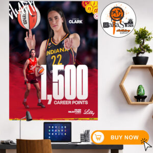 Congratulations To Caitlin Clark 1500 Career Points In WNBA For Indiana Fever In 78 Games Home Decor Poster Canvas