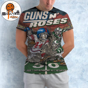 Guns N Roses At MetLife Stadium In East Rutherford NJ 2026 World Tour Live Tonight Official Poster On August 12 2026 With Special Guest Public Enemy All Over Print Shirt
