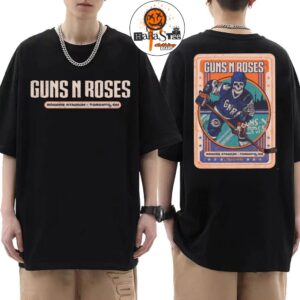 Guns N Roses Toronto 2026 August 5 Tonight Poster Skeleton Playing Hockey at Rogers Stadium In Toronto ON for World Tour North America Summer 2026 Two Sided Unique T-Shirt
