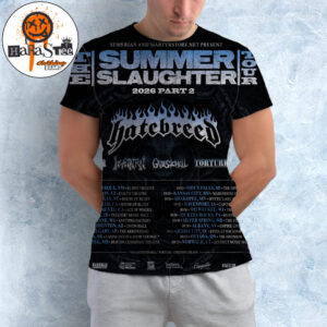 Hatebreed The Summer Slaughter Tour 2026 Part 2 All Over Print Shirt