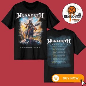 Megadeth Canada 2026 Schedule Dates And Cities List Two Sided Unisex T-Shirt