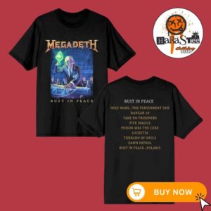 Megadeth Rust In Peace Tracklist Two Sided Unisex T-Shirt