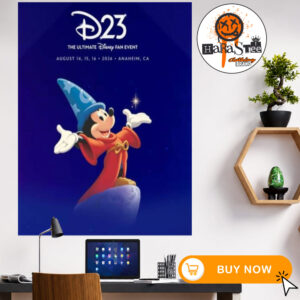 Official Disney’s D23 Poster Mickey Mouse The Ultimate Disney Fan Event At Anaheim CA On August 14 15 16 2026 Home Decor Poster Canvas