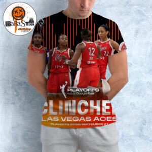 Official Las Vegas Aces Clinched 2026 WNBA Playoffs Poster All Over Print Shirt