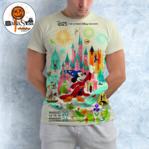 Official Poster D23 With Mickey Mouse Magic Of Disney The Ultimate Disney Fan Event At Anaheim In California On August 14 15 16 2026 All Over Print Shirt