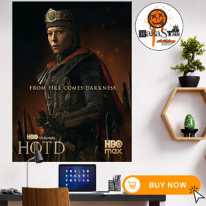 Official Poster House Of The Dragon Season 3 From Fire Comes Darkness Home Decor Wall Art Poster Canvas