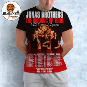Official Poster Jonas Brothers The Burning Up Tour All Over Again 2026 Across North America All Over Print Shirt