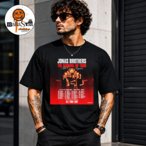 Official Poster Jonas Brothers The Burning Up Tour All Over Again 2026 Across North America Unisex T-Shirt