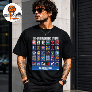 Official Poster NBA Schedule Release 2026-27 Home Openers For 30 NBA Teams Unisex T-Shirt
