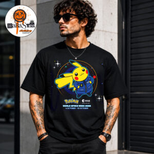 Pokemon x ESA World Space Week 2026  October 4-10 Official Poster Unisex T-Shirt