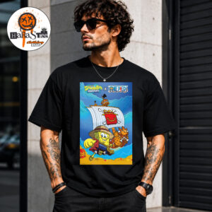 SpongeBob SquarePants x One Piece SpongeBob Is Monkey D Luffy Official Artwork Unisex T-Shirt